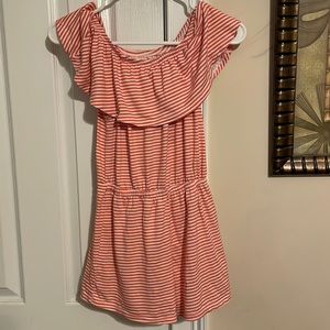 Btween size 12 Romper Peach and white